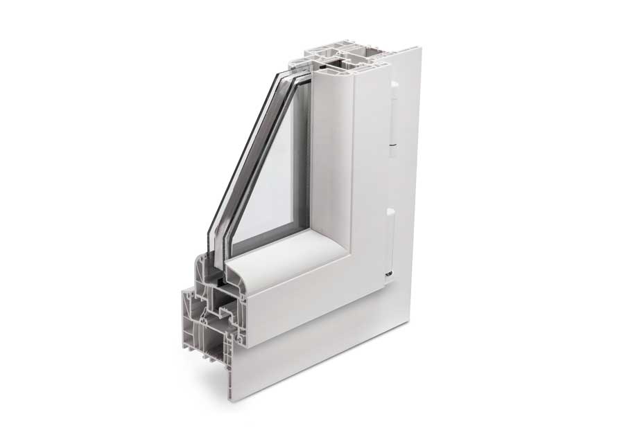 Finestre PVC bianco - profilo in sezione